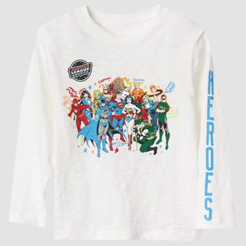 GAP DC Justice League Superhero Long Sleeve Tee